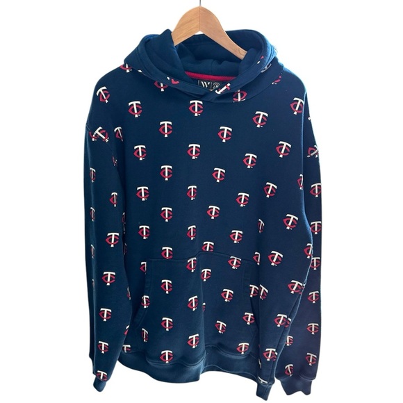 The Wild Collective Minnesota Twins TC Logo Print Hoodie Size L - Picture 1 of 5